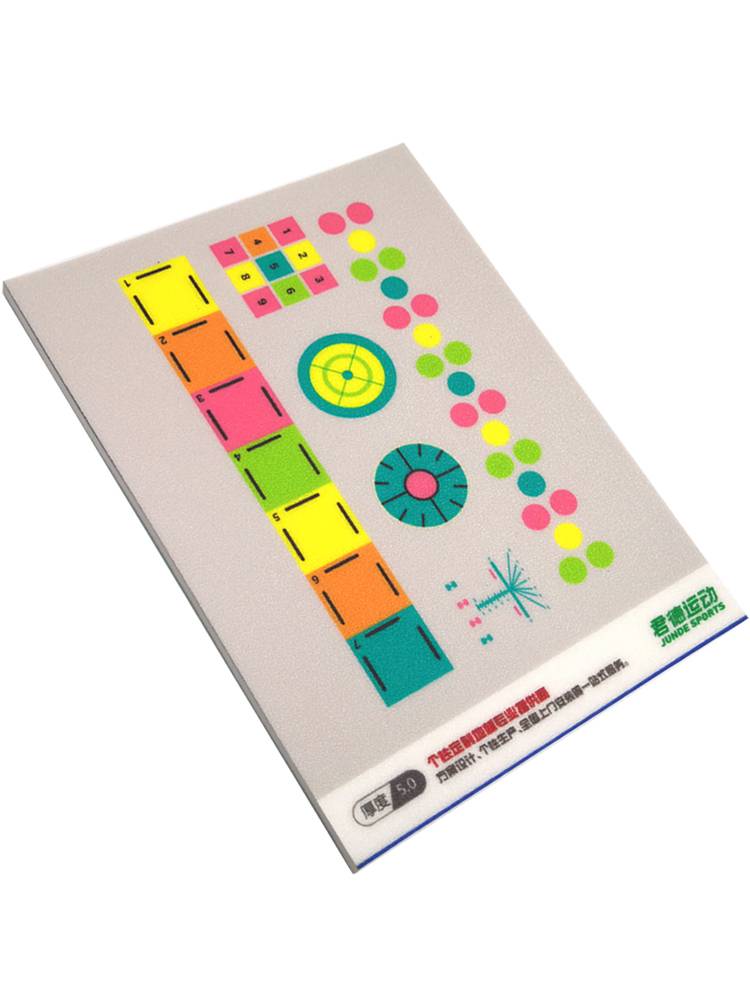 Sports suitable for children's indoor basketball court custom pattern sensor training PVC plastic private teaching floor glue
