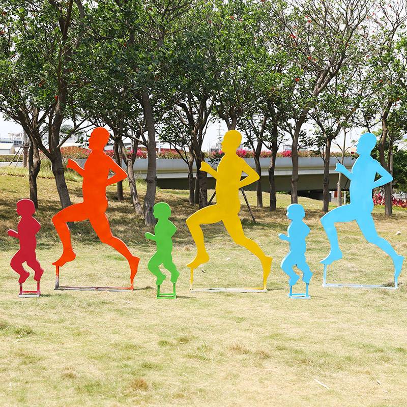 Outdoor sportsman's ornaments Glass reinforced fiber reinforced sculpture sports venue park landscape decoration beauty Chen