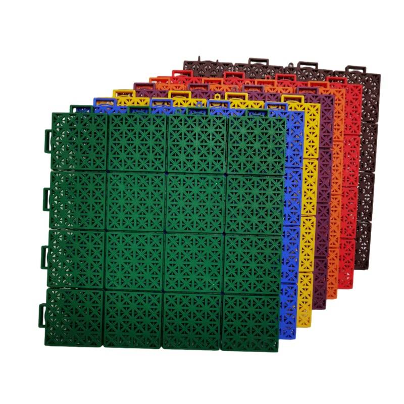 Environmental protection suspended flooring kindergarten basketball court outdoor stitching plastic floor outdoor sports venue grid pads