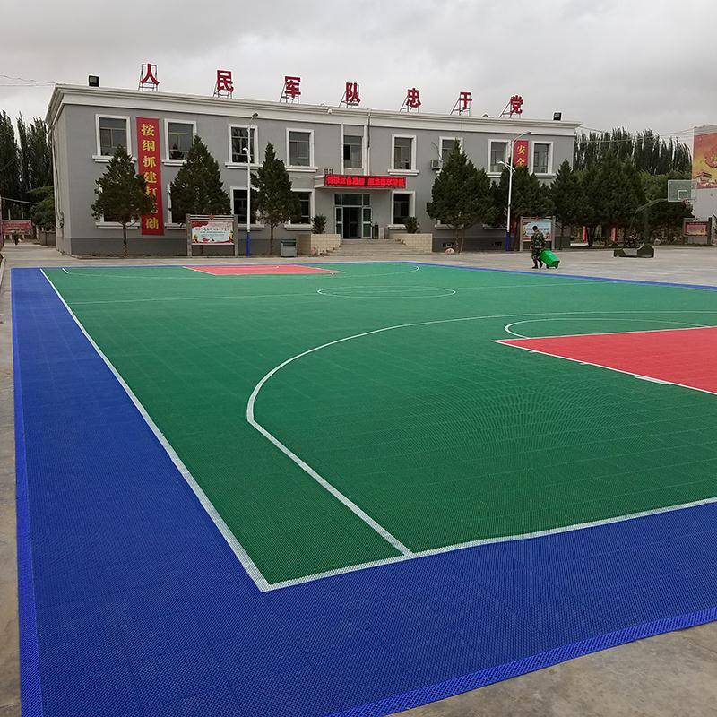 Suspension floor Kindergarten outdoor basketball court splicing sports floor badminton stadium badminton outdoor outdoor suspended ground pad