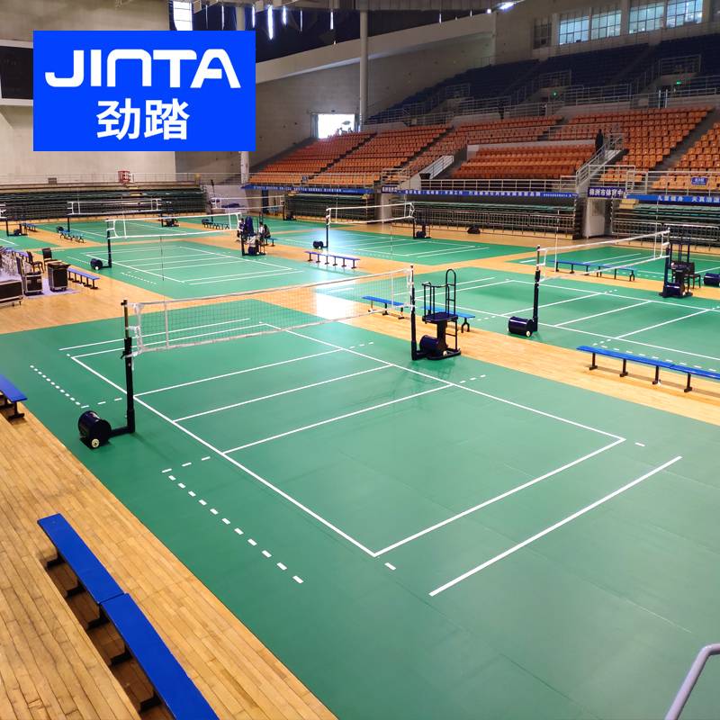 Jincai Tenclared Tennis Passenger Passenger PVC Sports Flooring Professional Tennis Training Floor Badminton Badminton Sports Glosure