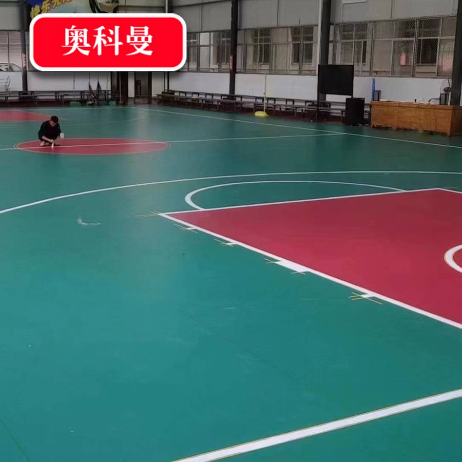 Oukman indoor badminton ground glue pad tennis pads basketball court plastic sports floor table tennis ground glue