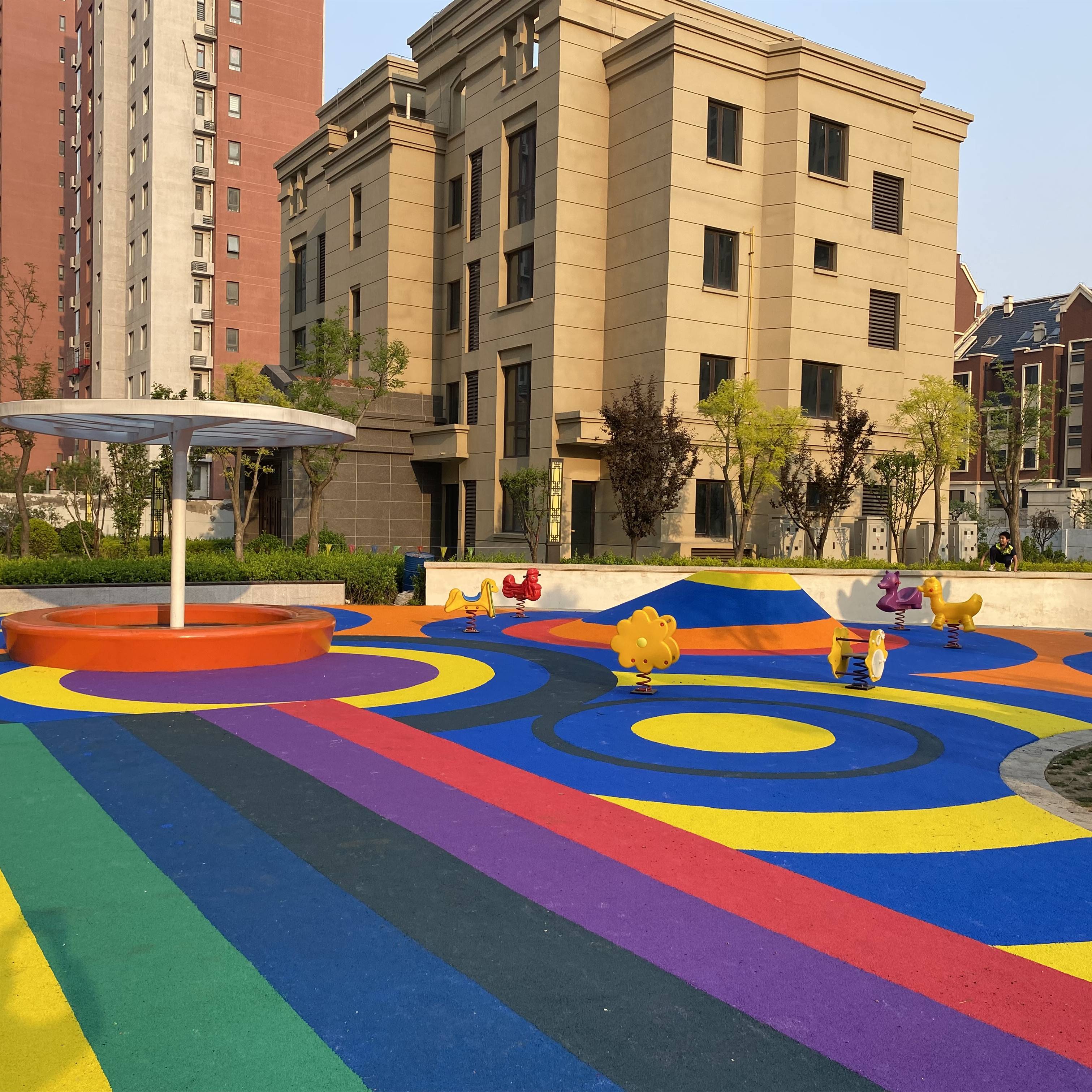 Plastic runway EPDM Rubber Granules School Play Player Platform Permanent Mixed Full Full Sports Field Adhesion