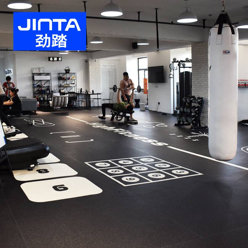 Jin Step Fitness House Jelly Cushion Customized Patterns Basketball Court Dance Rubber Cushion Plastic PVC Sports Floor