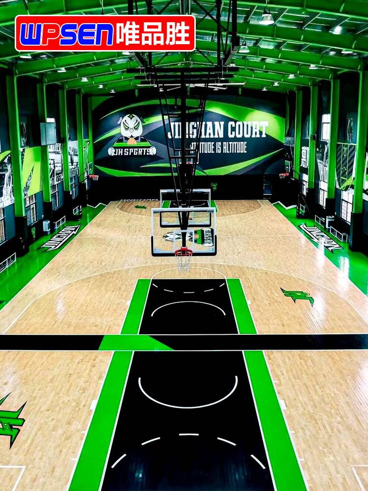 Weibai Sheng Basketball Place Gel Museum Overseas and Outside Stadium Special Sports Wooden Floor Basketball Hall PVC Plastic Floor