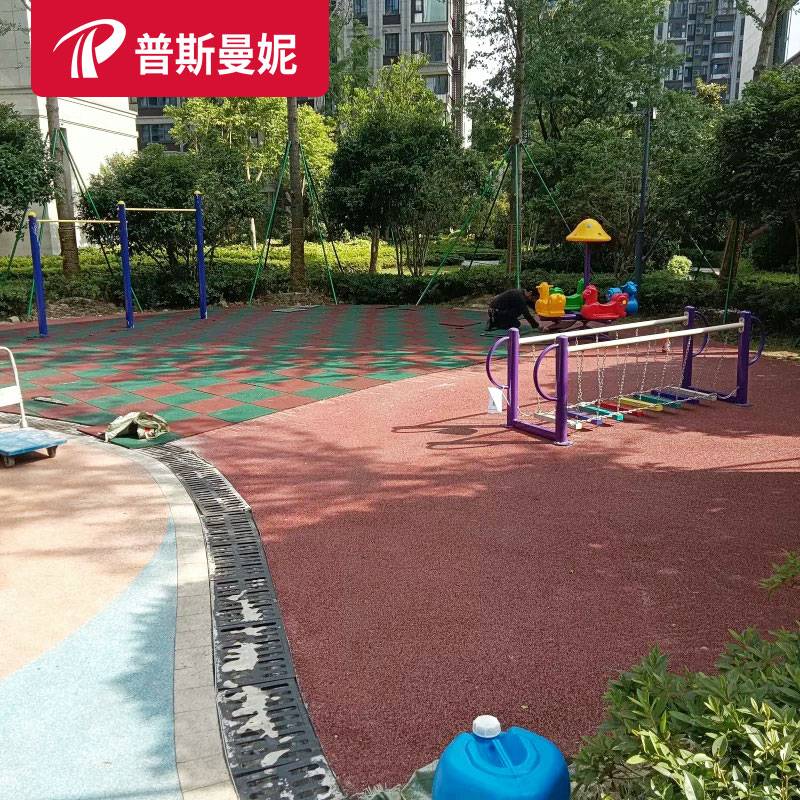 Professional outdoor kindergarten sports outdoor rubber floor playground Jelly gym plastic plastic flooring environmental protection