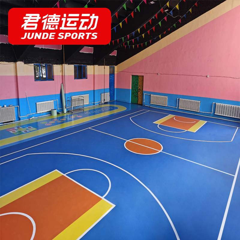 Basketball venue Jelly Room Basketball Hall PVC wood grain plastic specialty sports floor children's basketball custom plastic