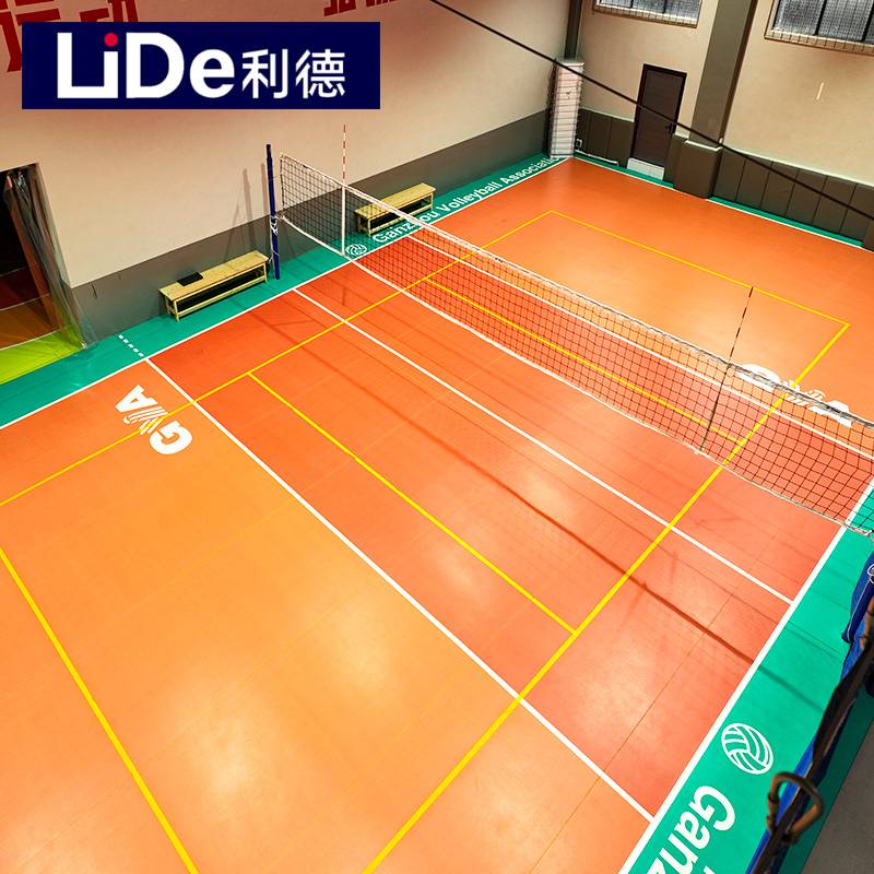 Lid indoor volleyball venue plastic PVC sports floor gas volleyball field plastic flooring floor badminton field rubber pad