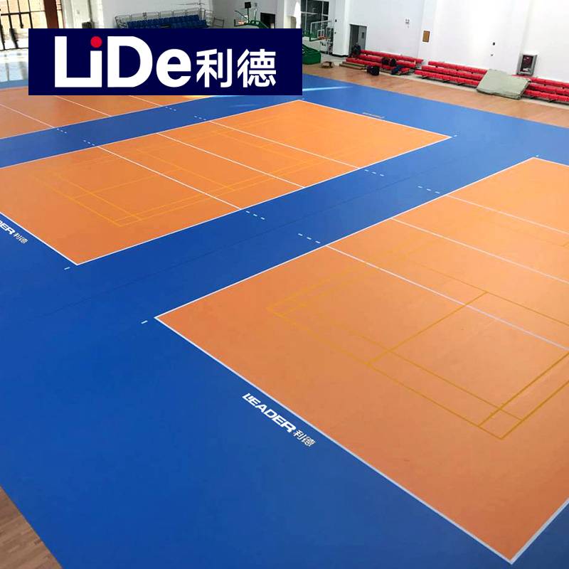 Lid indoor volleyball venue plastic PVC sports floor gas volleyball field plastic flooring floor badminton field rubber pad