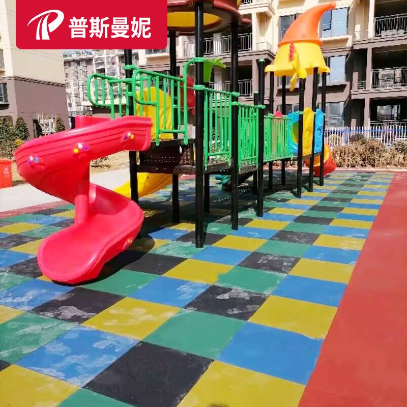 Professional outdoor kindergarten sports outdoor rubber floor playground Jelly gym plastic plastic flooring environmental protection