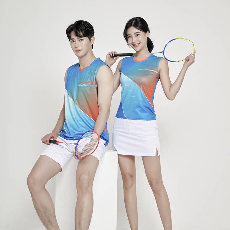 New product 2023 badminton uniform short -sleeved suit sports breathable competition training suit table tennis clothes volleyball service speed dry