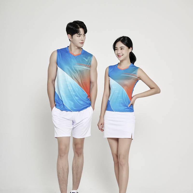 New product 2023 badminton uniform short -sleeved suit sports breathable competition training suit table tennis clothes volleyball service speed dry