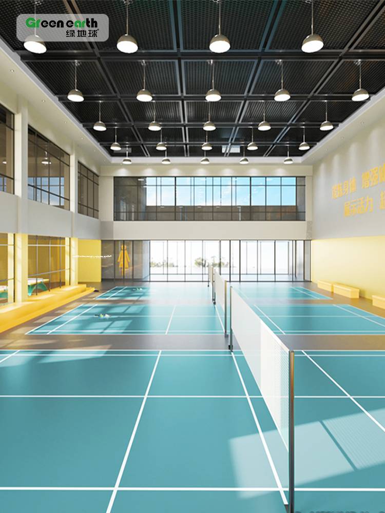 Badminton venue rubber pads indoor non -slip wear -resistant tennis roll can move the badminton hall PVC sports floor