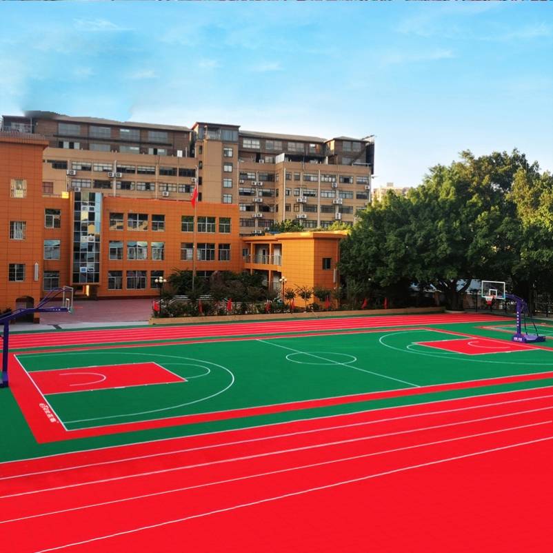 Suspended floor Kindergarten outdoor assembly floor basketball venue outdoor anti -slip fucking field plastic sports ground glue