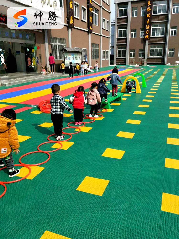 Kindergarten suspended floor pad outdoor basketball venue adhesive skid playground sports field assembly suspended floor outdoor outdoor