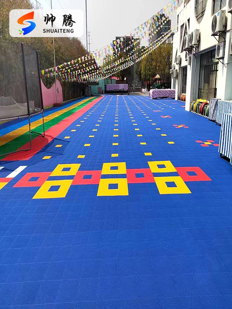 Kindergarten suspended floor pad outdoor basketball venue adhesive skid playground sports field assembly suspended floor outdoor outdoor