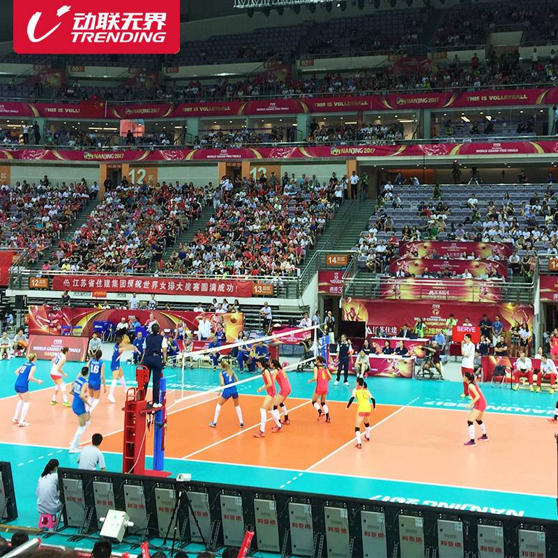 Dynamic union unbounded volleyball field gas row stadium venue motion indoor and outdoor anti -slip sports floor PVC ground rubber pads