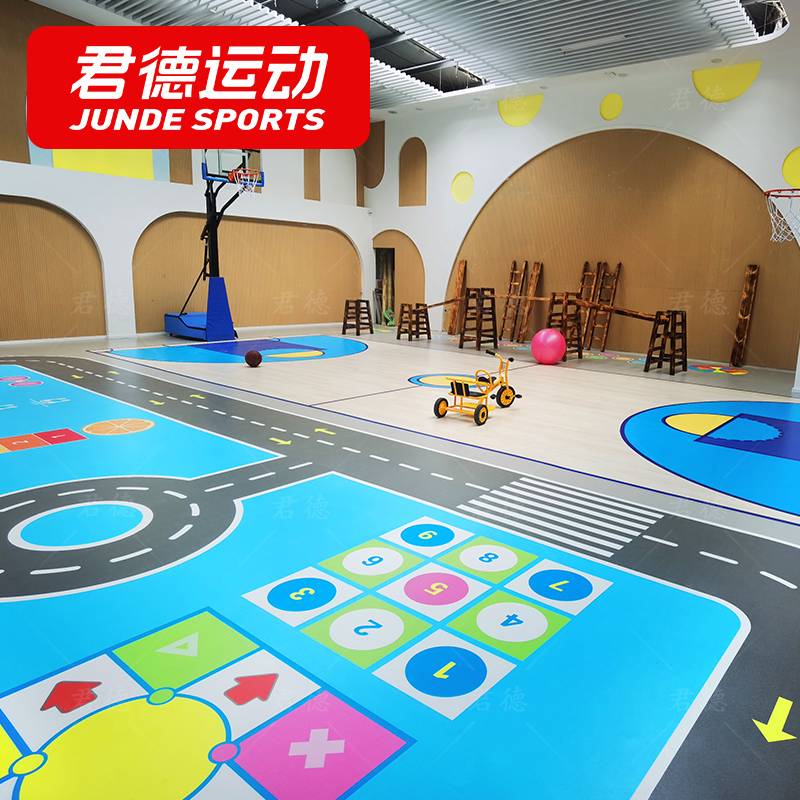 Fitness house glue customization 360 private education pattern studio multifunctional sports ground glue PVC body suitable ground cushion