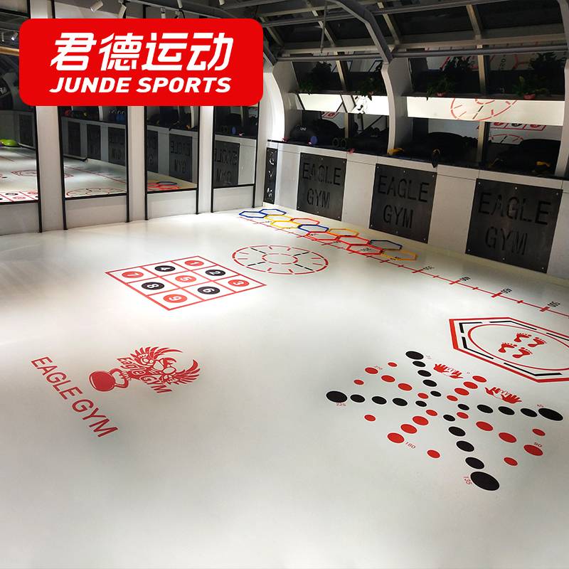 Fitness house glue customization 360 private education pattern studio multifunctional sports ground glue PVC body suitable ground cushion