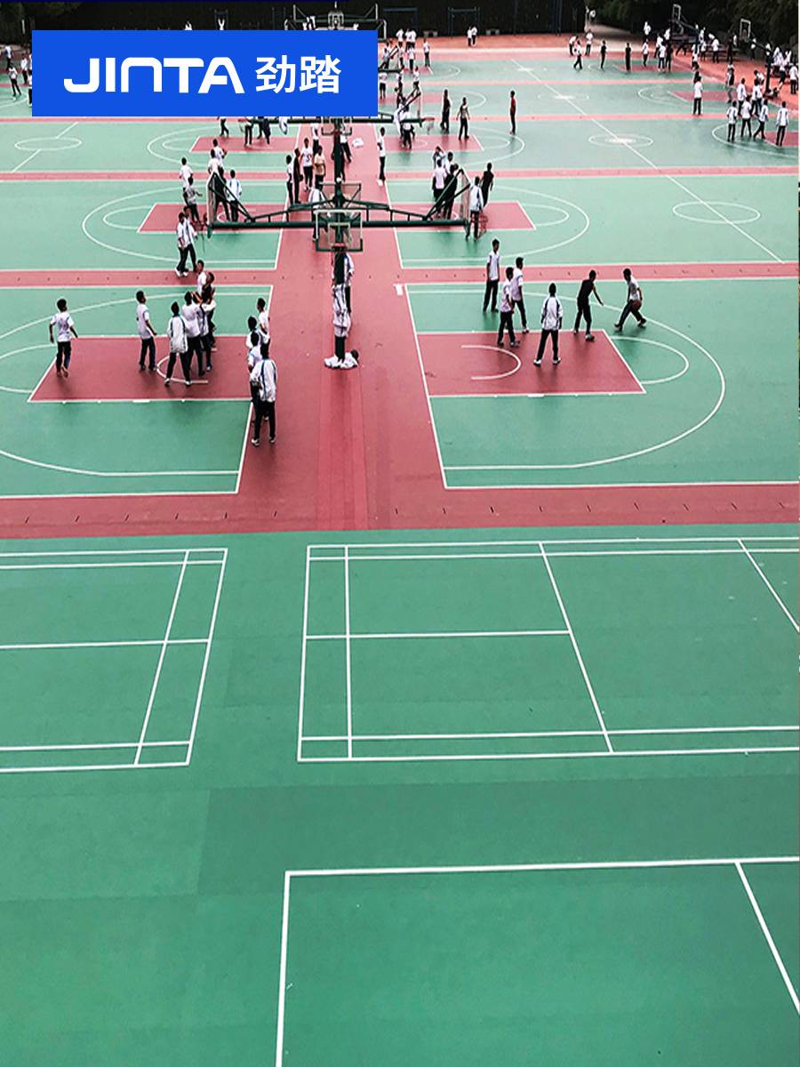 Basketball venue outdoor glue prefabricated rubber runway floor indoor PVC sports ground rubber badminton floor mat