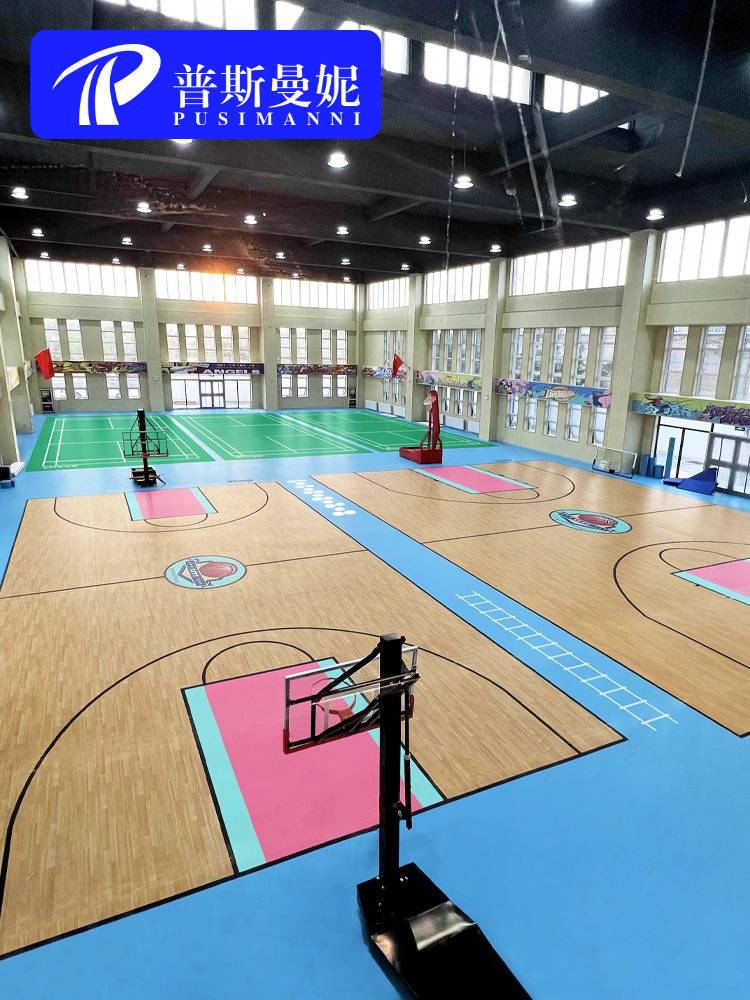 Table Tennis Geese Plastic Basketball Stadium Badminton Place Special Place Place PVC indoor anti -skid sports floor