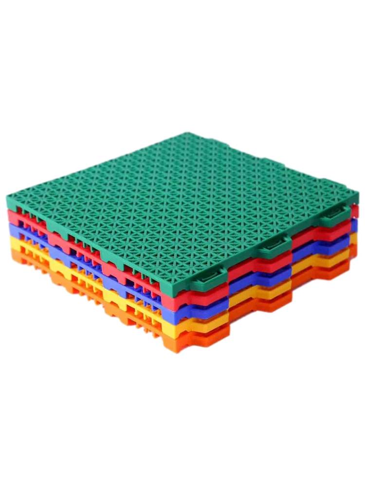 Sports-floating flooring kindergarten playground outdoor plastic wheel-sliding plume basketball field duct pads