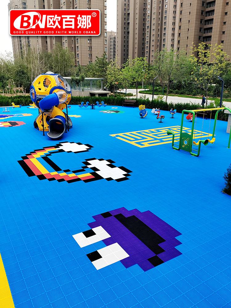 Oubana suspended floor Kindergarten outdoor basketball field outdoor square badminton assembly sports floor