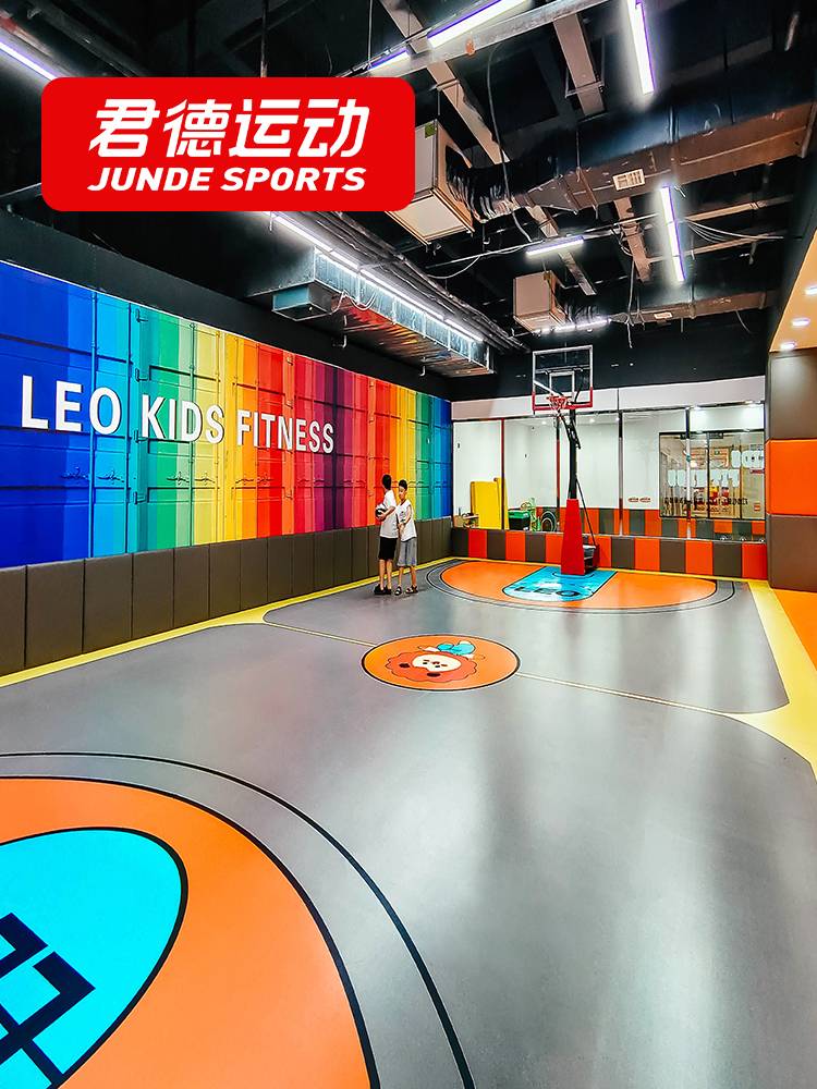 Basketball venue Gel room special customized outdoor plastic flooring young children basketball hall PVC sports ground plastic pad