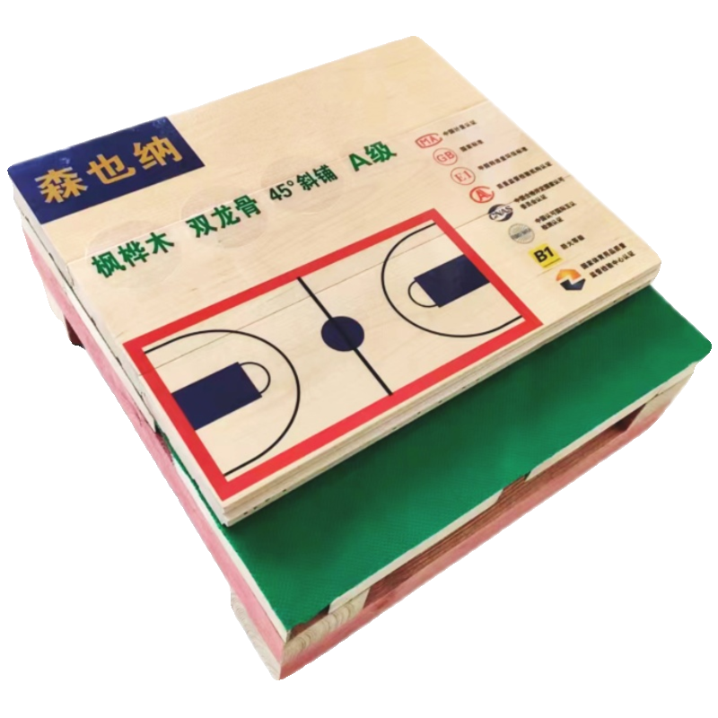 Basketball court sports wooden floor Maple wood flooring nationwide measurement and installation of badminton sports sports wooden floor
