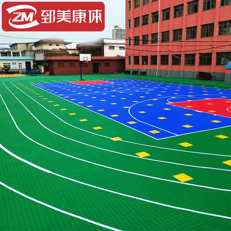 Outdoor basketball court suspended flooring kindergarten -outdoor suspended ground -assembled floor plastic non -slip motion