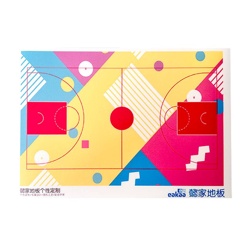 Gym -dedicated ground gel basketball court indoor body energy sports floor 360 custom pattern private teaching ground rubber pad