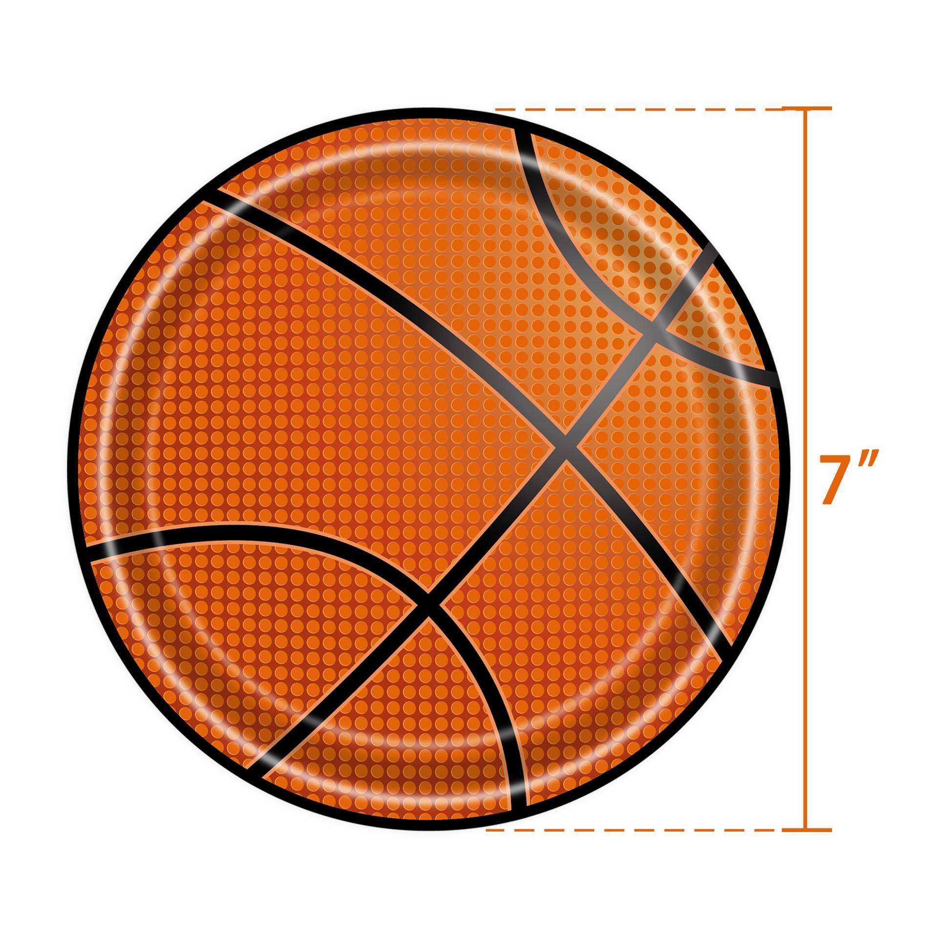 Basketball, seven inches, 24 plates