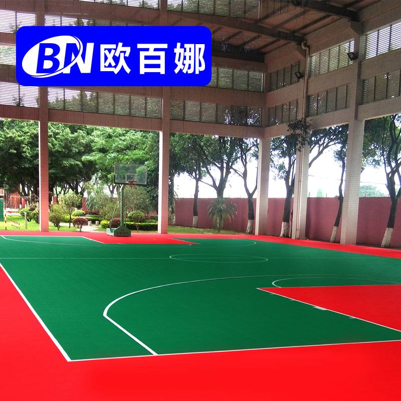 Ouba outdoor basketball court suspended floor outdoor sports venue non -slip elastic assembly floor plastic floor mat