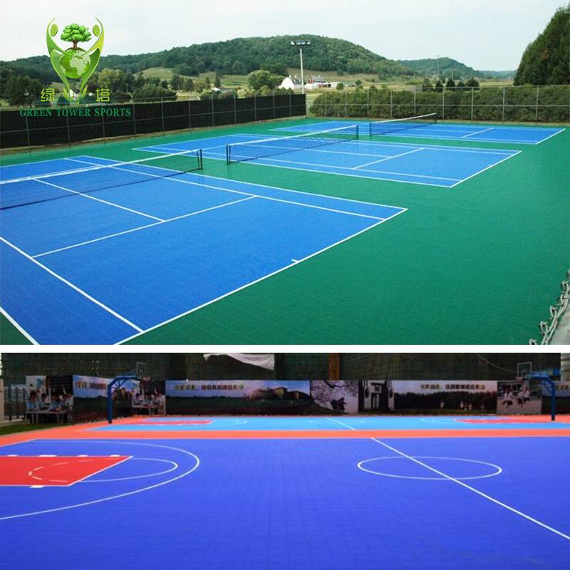 Interior and outdoor basketball court suspended assembly flooring kindergarten casual sports floor basketball venue plastic floor