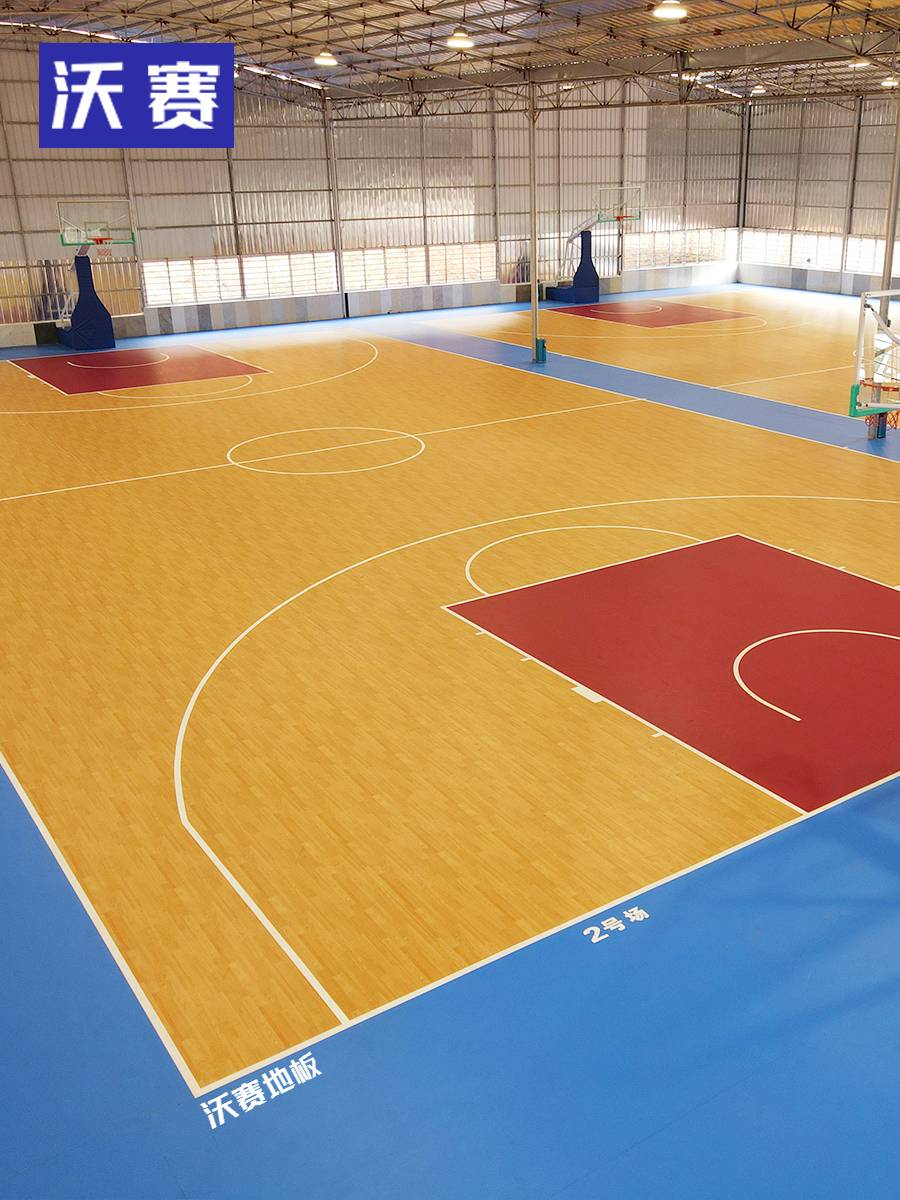 Wolse outdoor basketball venue rubber plastic flooring indoor PVC sports ground glue outdoor badminton field rubber pad