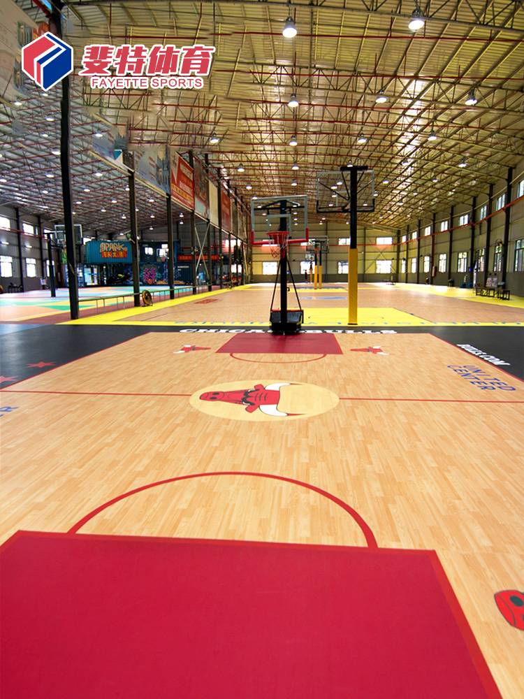 Basketball venue Jelly Professional Interior Basketball Hall PVC Plastic Sports Floor Plastic Flooring Basketball Piece Platform