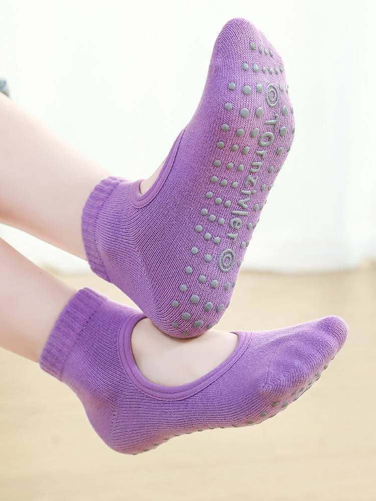 Children's non -slip yoga socks female spring and summer dew pneumatic playground floor socks parent -child running point glue sports socks