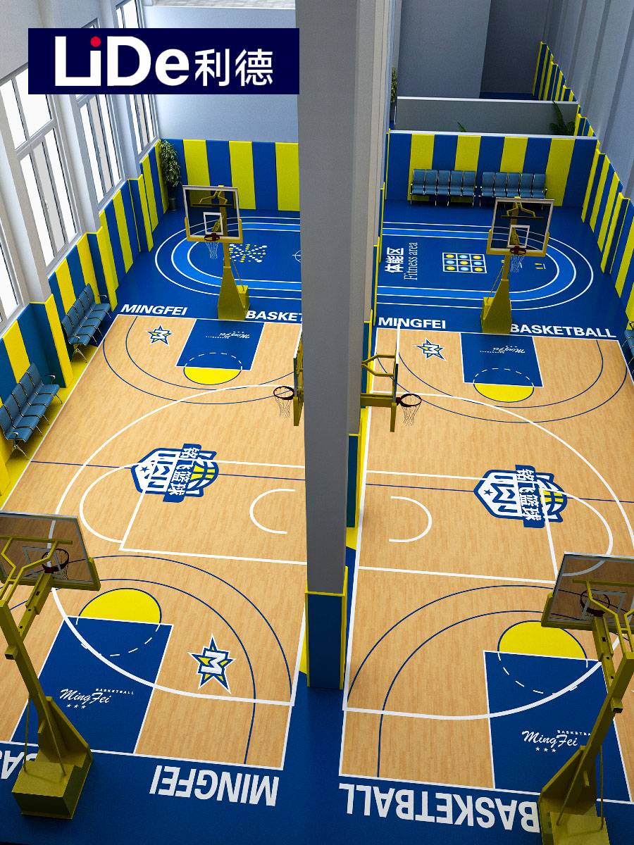 Basketball venue rubber PVC Sports floor chamber feathers, mitigation padding table tennis plastic plastic floor