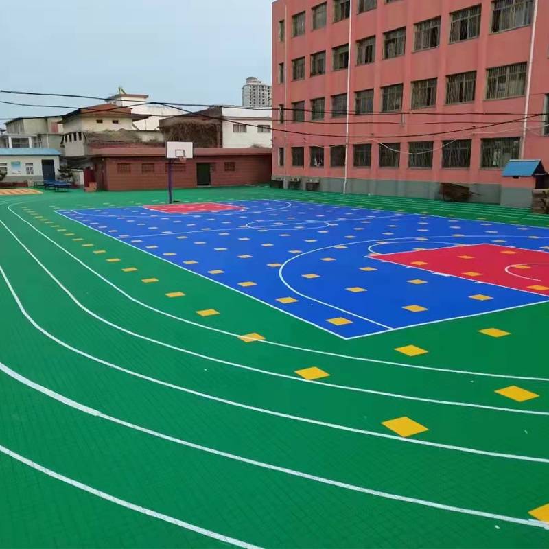 Outdoor suspended floor kindergarten non -slip floor pad basketball court sports ground rubber badminton stadium roller skating playground