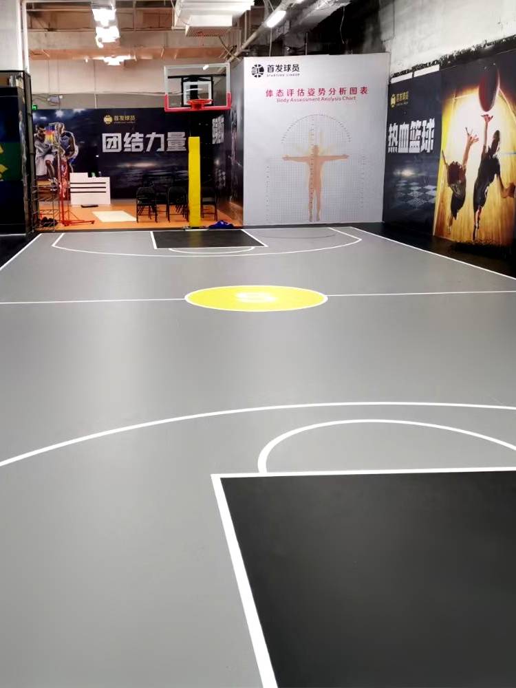 Basketball venue rubber room PVC sports floor outdoor outdoor outdoor halftime custom basketball venue rubber pad