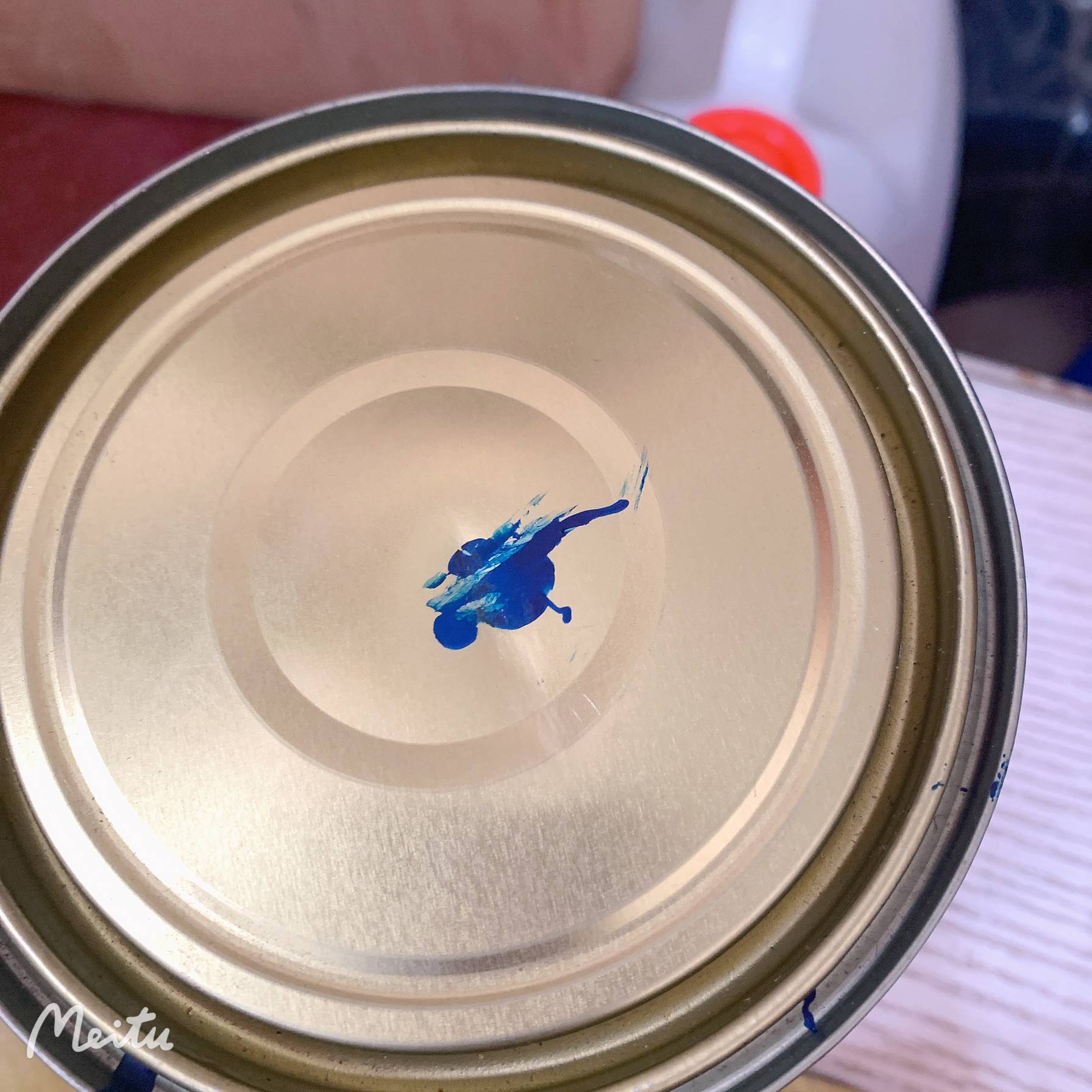 A bottle of indoor ink blue