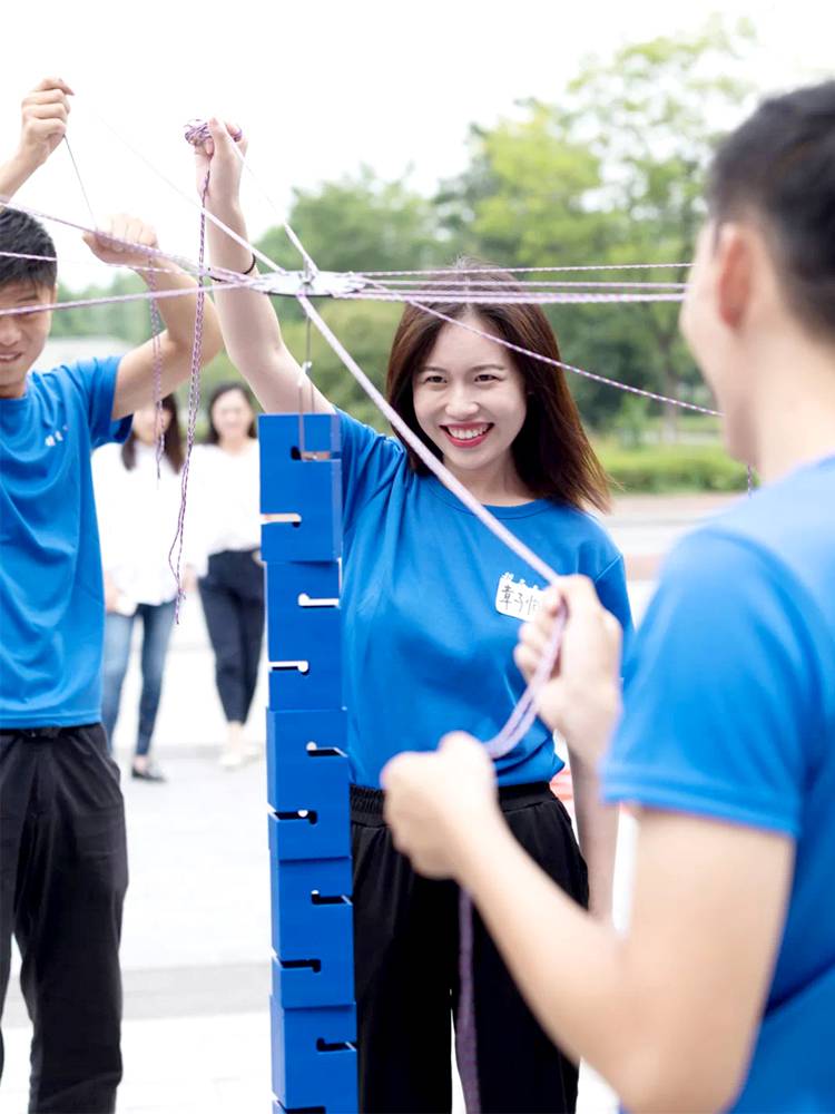 Hei Lijia Tower Group Construction Activities Gaming Walk Gao Shengsheng Team Come on Building Tower Fun Games Equipment