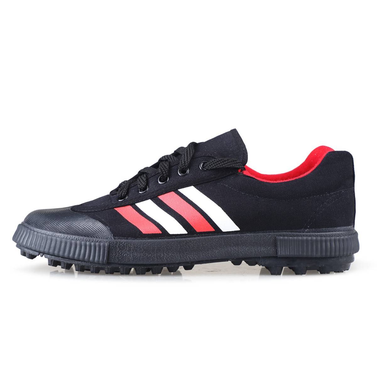 Two -star genuine red canvas football shoes broken nail artificial grass men and women primary and secondary school adult parent -child competition sneakers