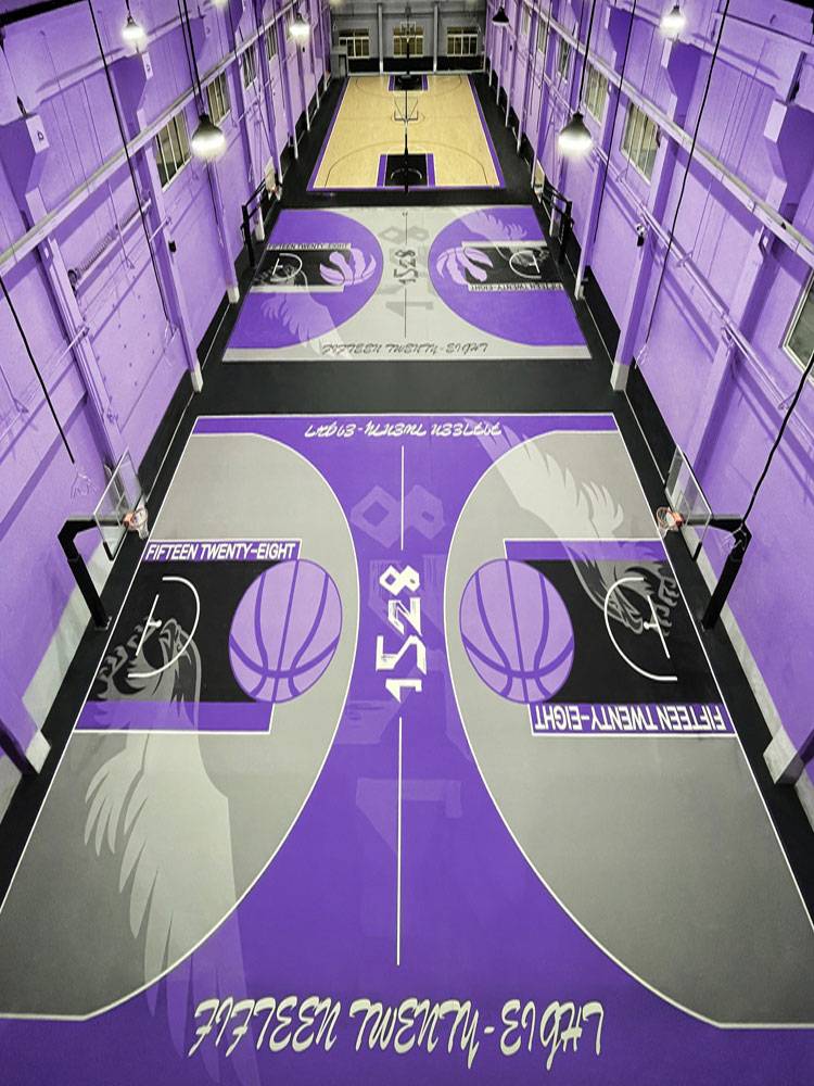 Basketball venue Geeral Room Dedicated PVC Plastic Sports Floor Customized Children's Basketball Place Gas Cushion