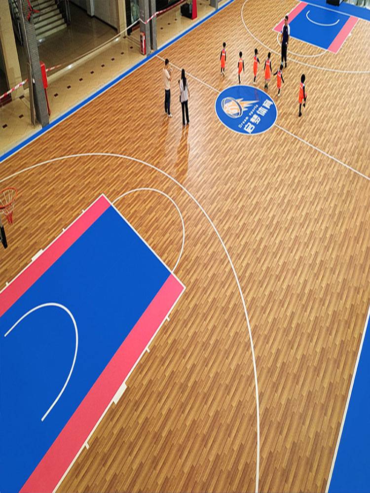 Basketball venue Geeral Room Dedicated PVC Plastic Sports Floor Customized Children's Basketball Place Gas Cushion