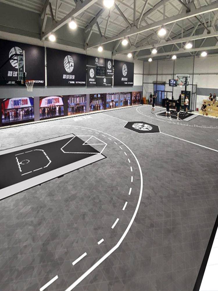 Basketball venue Geeral Room Dedicated PVC Plastic Sports Floor Customized Children's Basketball Place Gas Cushion