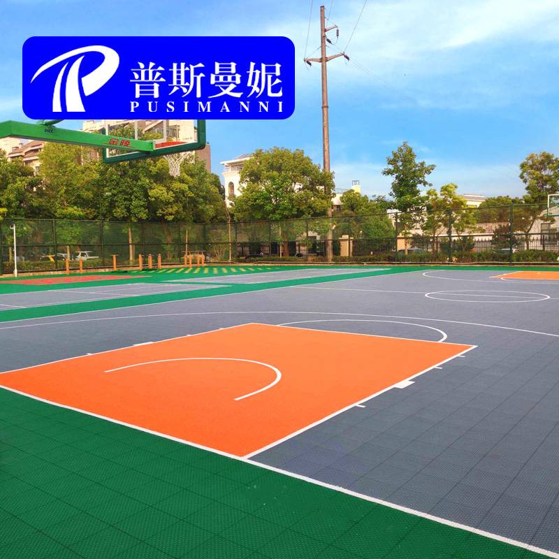 Suspended floor basketball court outdoor kindergarten rampant assembly sports ground anti -slip basketball venue cushion