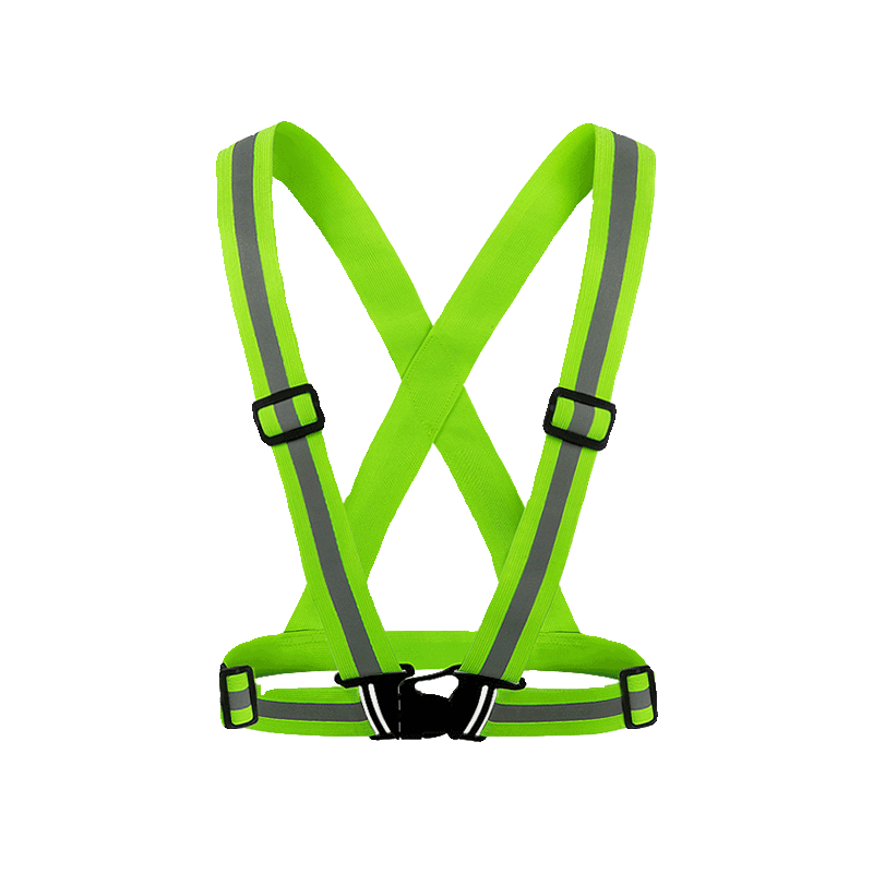 Elastic reflective back straps night running riding reflective safety vest building traffic road policy ring sanitary clothing adjustable