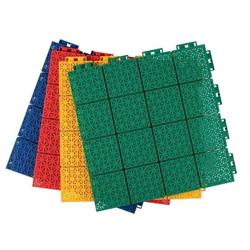 Outdoor basketball court suspended flooring kindergarten Kindergarten anti -skiing and suspended cushion field plastic assembly sports suspended floor