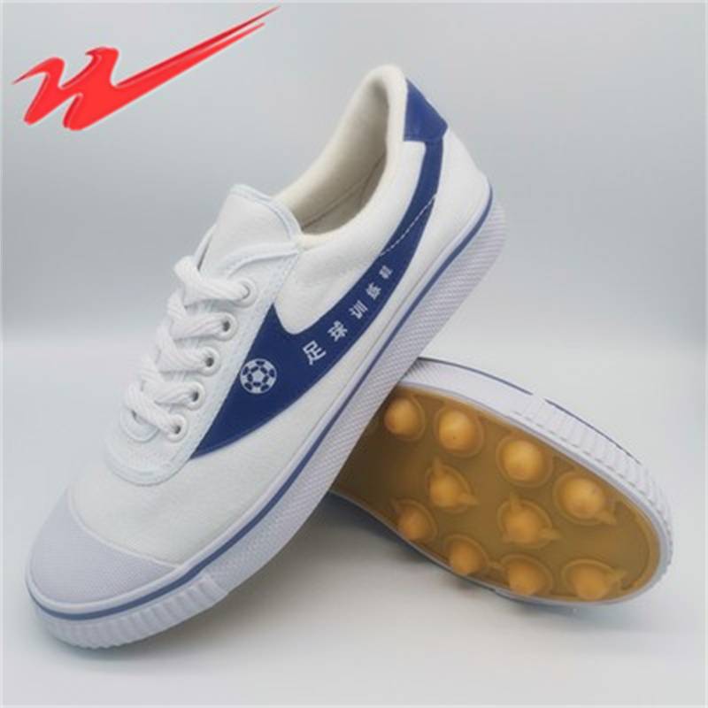 Double -star football shoes men's canvas training shoes rubber nails men and girls football shoes sports shoes men's special offer